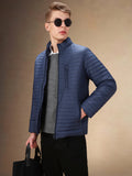Men's Solid Stand Collar Full Sleeves Regular Fit Jacket