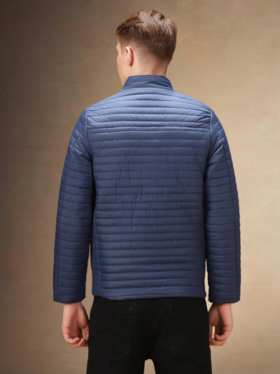 Men's Solid Stand Collar Full Sleeves Regular Fit Jacket