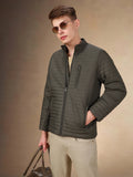 Men's Solid Stand Collar Full Sleeves Regular Fit Jacket