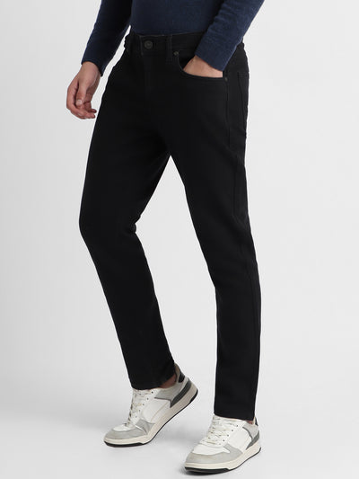 Men's Slim Fit Rinse Black Stretchable Jeans