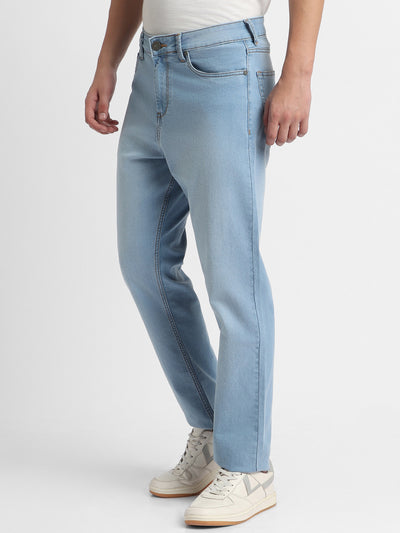 Men's Straight Fit Washed Indigo Stretchable Jeans