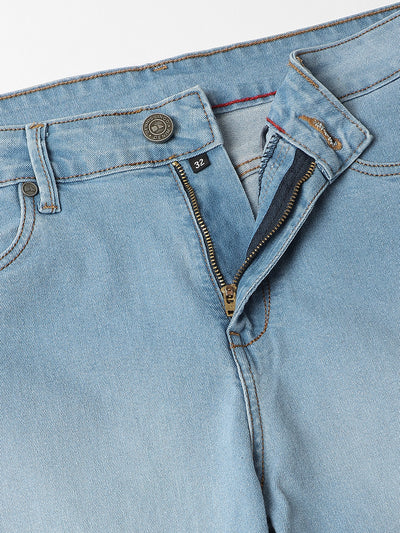 Men's Straight Fit Washed Indigo Stretchable Jeans