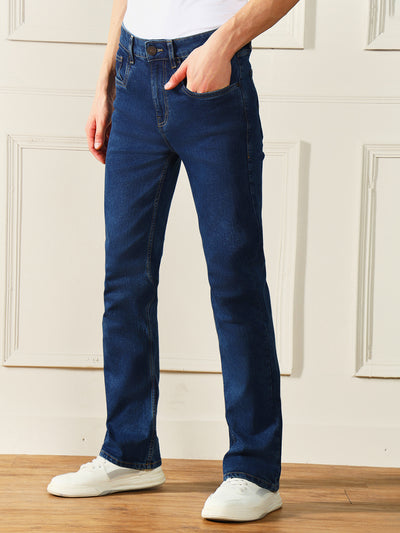 Men's Boot Cut Washed Indigo Stretchable Jeans