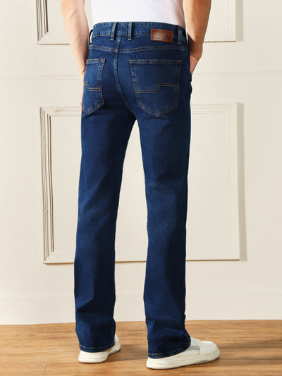Men's Boot Cut Washed Indigo Stretchable Jeans