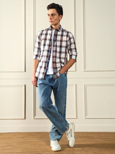 Men's  Light Blue Relaxed Fit Light Fade Jeans
