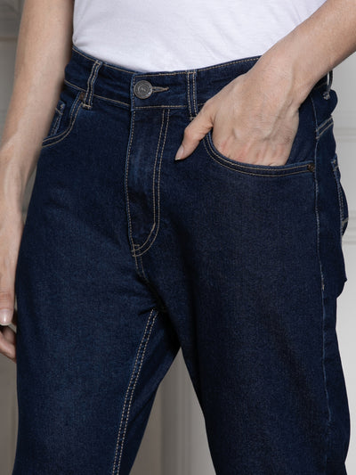 Dennis Lingo Men's Dark Blue Slim Fit Stretchable Jeans