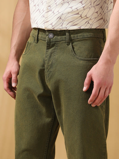 Men's Solid Relaxed Fit Mid-Rise Stretchable Jeans