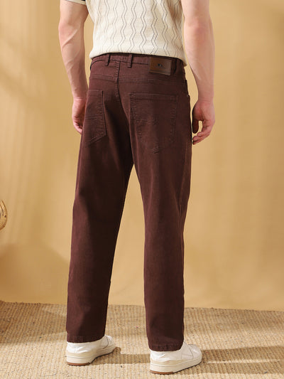 Men's Solid Relaxed Fit Mid-Rise Stretchable Jeans