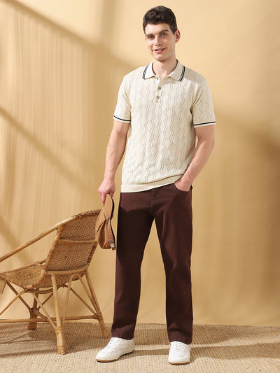 Men's Solid Relaxed Fit Mid-Rise Stretchable Jeans