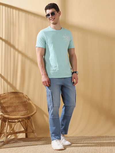 Men's Relaxed Fit Mid-Rise Stretchable Cargo Jeans