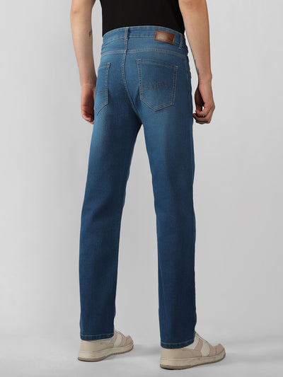 Men's Brown Solid Relaxed Fit Stretchable Jeans