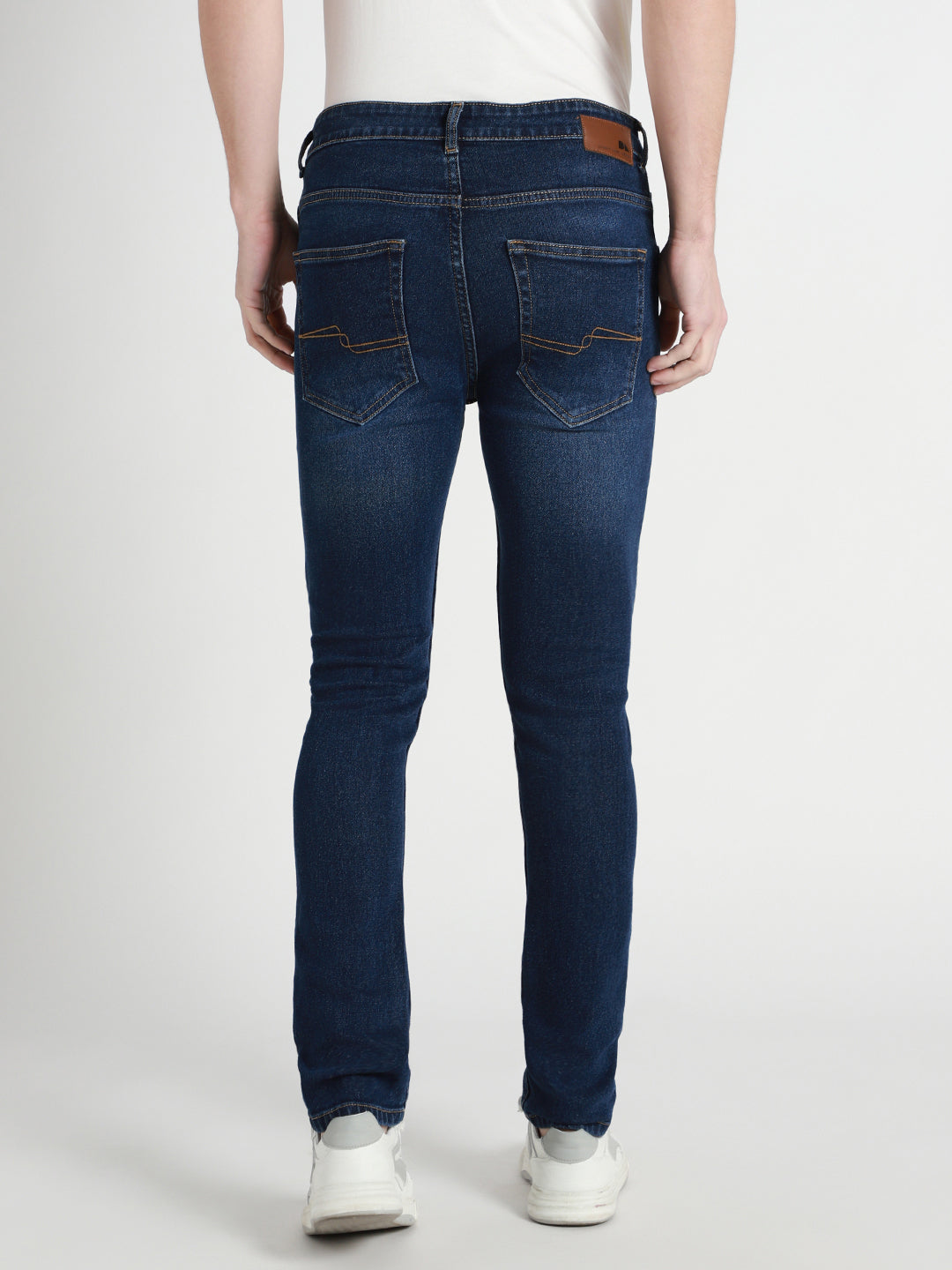 Men's Slim Fit Washed Indigo Stretchable Jeans