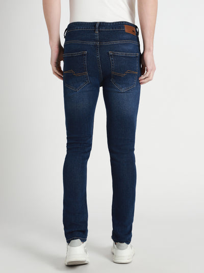 Men's Slim Fit Washed Indigo Stretchable Jeans