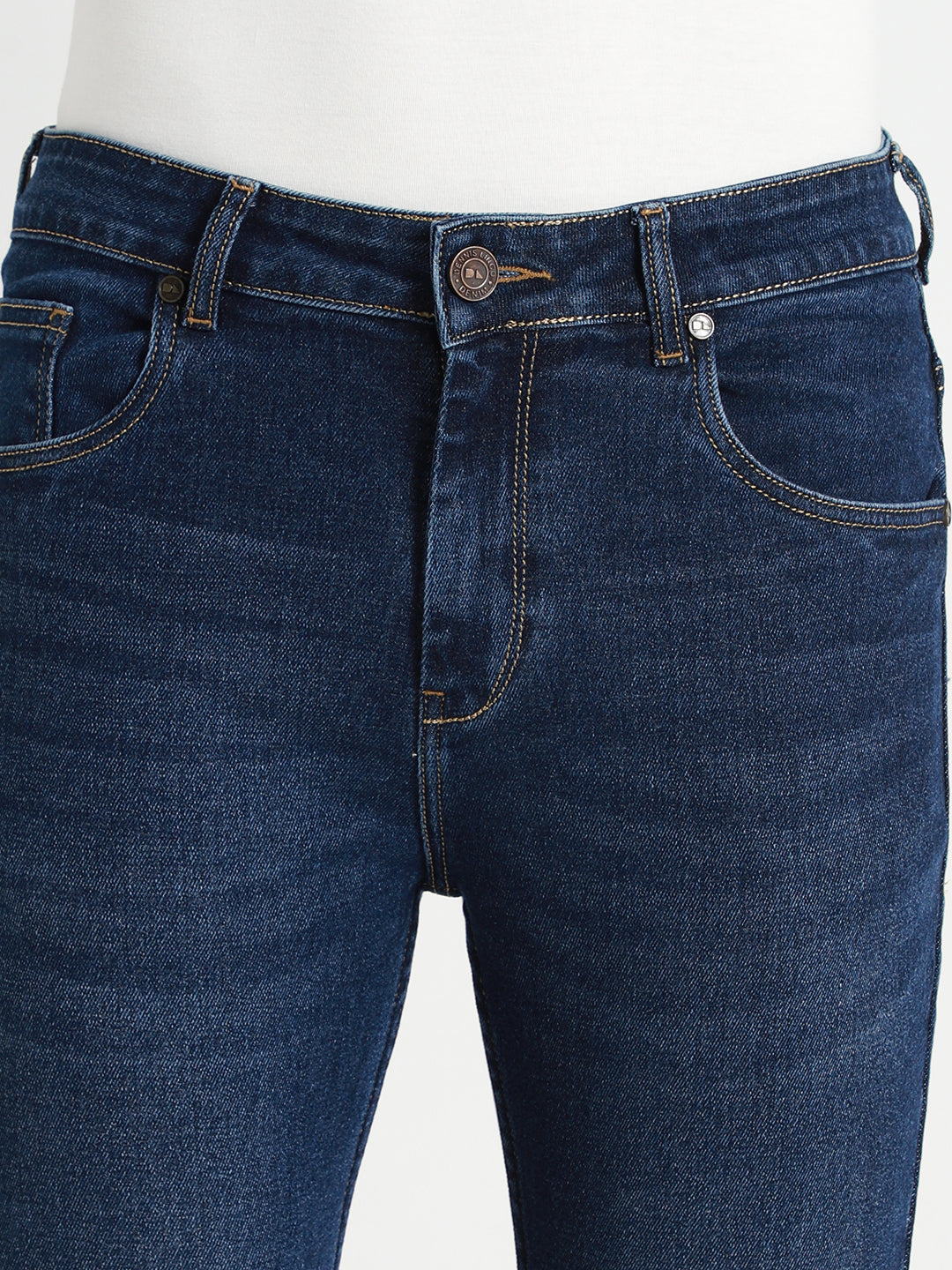 Men's Slim Fit Washed Indigo Stretchable Jeans