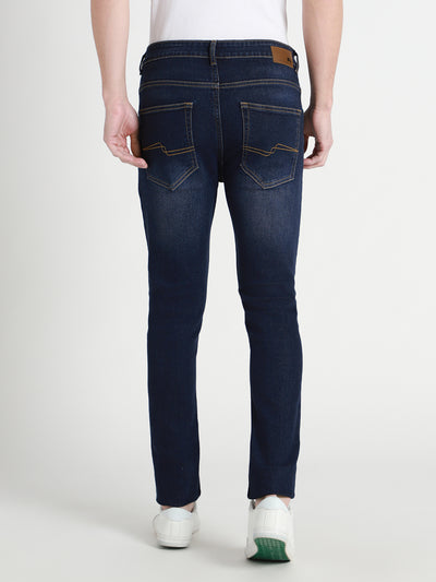 Men's Slim Fit Washed Mid Blue Stretchbale Jeans