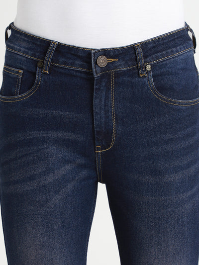 Men's Slim Fit Washed Mid Blue Stretchbale Jeans