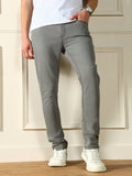 Dennis Lingo Men's Slim Washed Light Grey Stretchable Jeans
