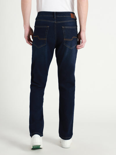 Men's Straight Washed MID BLUE Jeans