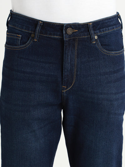 Men's Straight Washed MID BLUE Jeans
