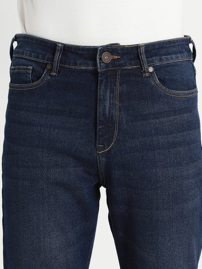Men's Straight Washed MID BLUE Jeans