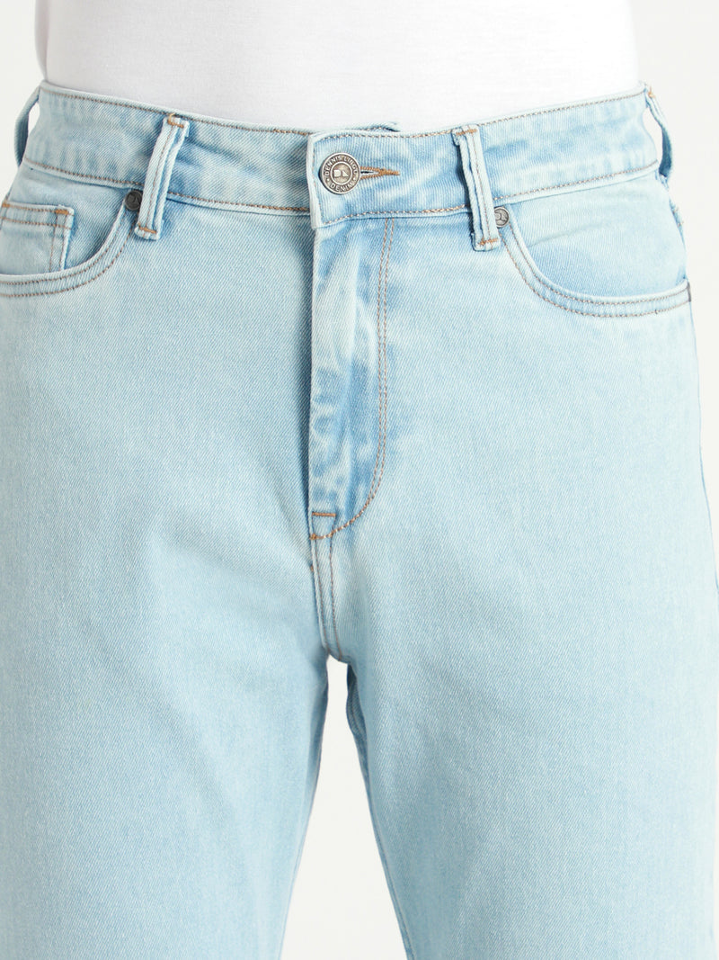 Men's Straight Washed LIGHT BLUE Jeans