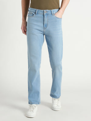 Men's Straight Washed LIGHT BLUE Jeans