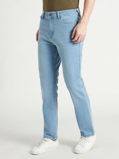 Dennis Lingo Men's Straight Washed LIGHT BLUE Jeans