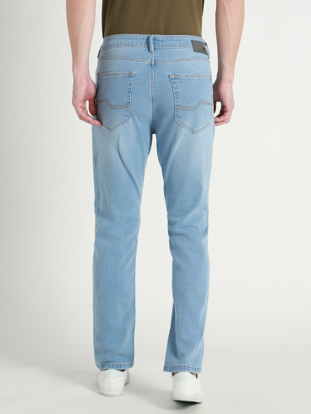 Men's Straight Washed LIGHT BLUE Jeans