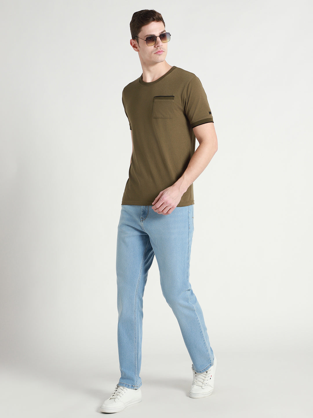 Men's Straight Washed LIGHT BLUE Jeans
