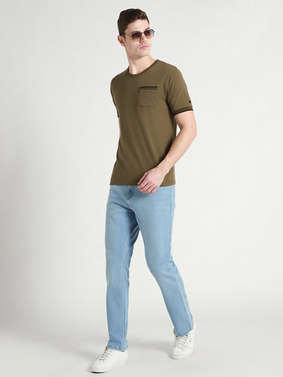 Men's Straight Washed LIGHT BLUE Jeans