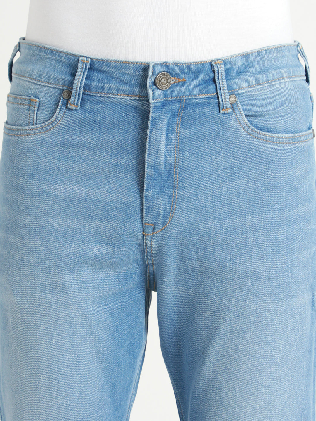 Men's Straight Fit Light Fade Clean Look Jeans
