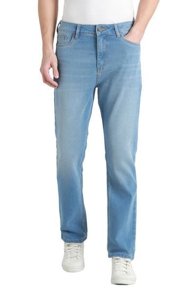 Men's Straight Fit Light Fade Clean Look Jeans