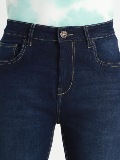 Dennis Lingo Men's Dark Blue Slim fit Solid Stretchable Jeans