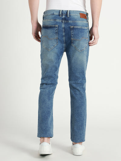 Men's Light Blue Mid-Rise Slim Fit  Stretchable Jeans