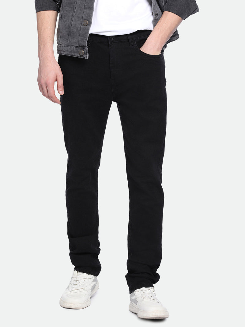 Men's Button Down Collar Slim Fit Washed Blue Denim Shirt