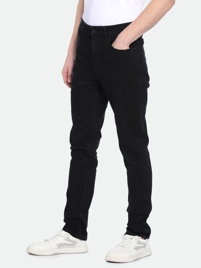 Dennis Lingo Mens's Black Solid Jeans