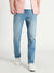 Men's Straight Fit Mid Blue Stretchable Jeans