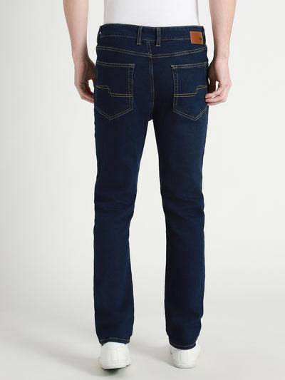 Men's Dark Blue Solid Slim fit Stretchable Jeans