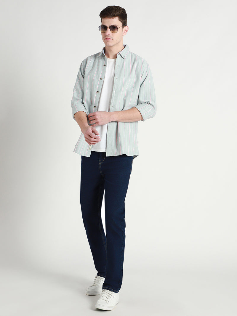 Men's Dark Blue Solid Slim fit Stretchable Jeans