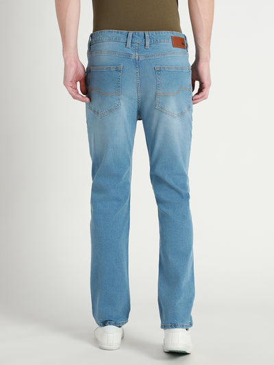 Men's Mid Blue Straight fit Stretchable Jeans