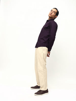 Men's Solid Regular Fit Full Sleeves Shirt