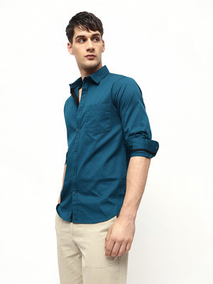 Men's Solid Regular Fit Full Sleeves Shirt