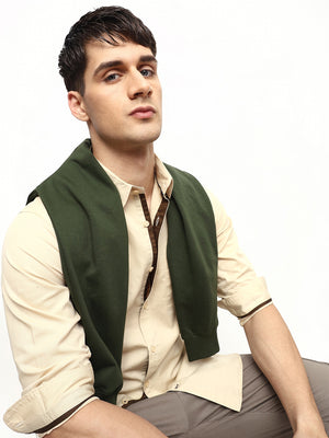 Men's Solid Regular Fit Full Sleeves Shirt