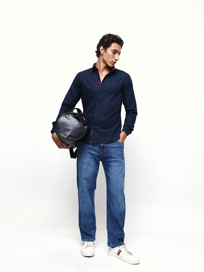 Men's Striped Spread Collar Full Sleeves Regular Fit Casual Shirt