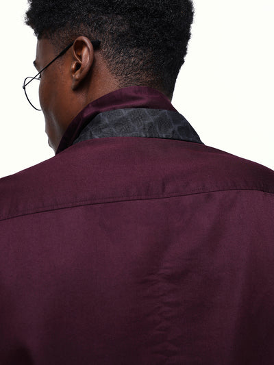 Men's Solid Spread Collar Full Sleeves Regular Fit Casual Shirt