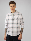 Men's Pink Checks Spread Collar Full Sleeve Regular fit Shirt