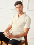 Dennis Lingo Men's  Beige Cotton Poly Casual Shirt