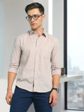 Men Solid Spread Collar Full Sleeves Relaxed Fit Shirt
