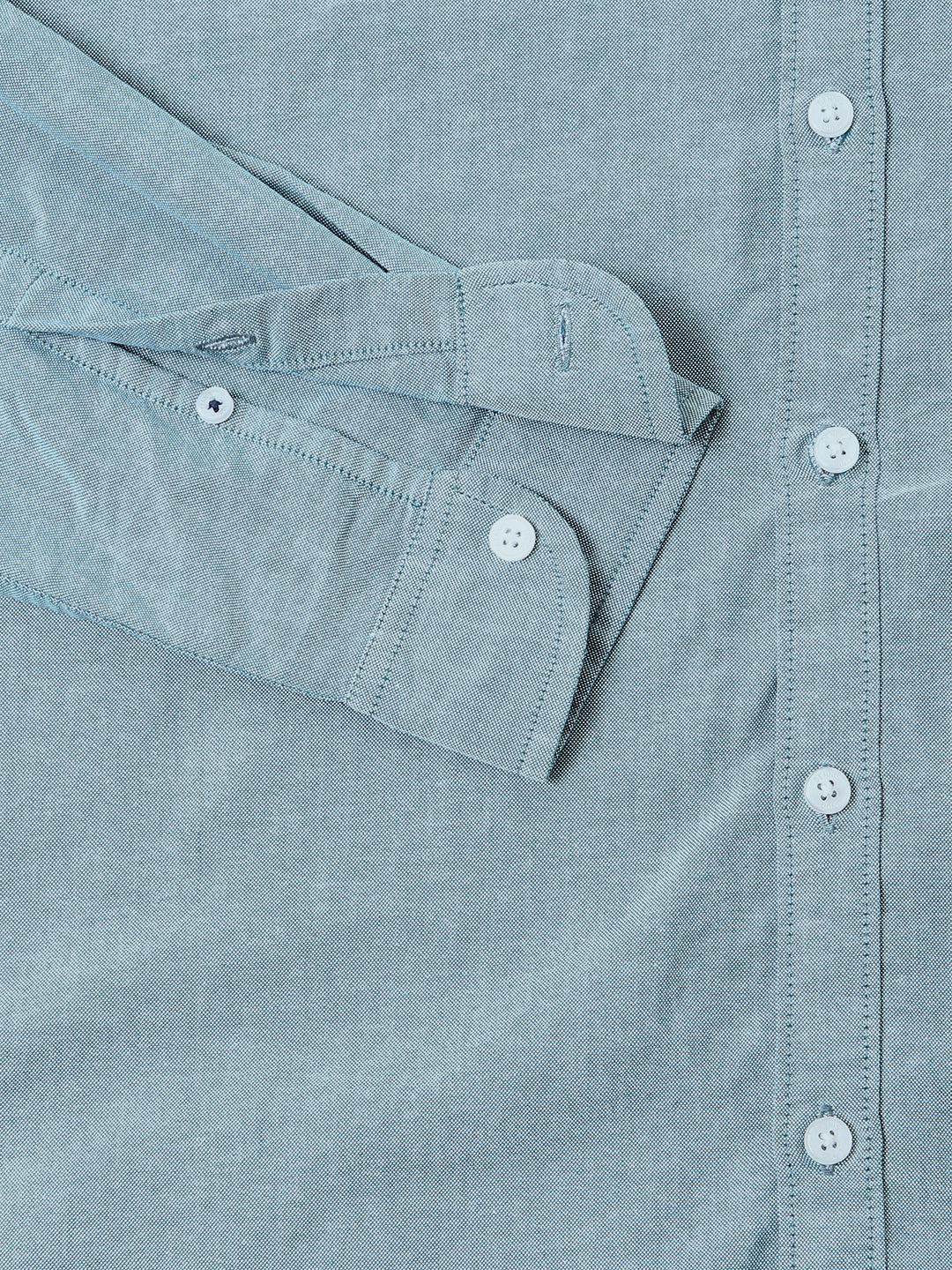 Men's Button Down Collar Regular Fit Solid Green Casual Shirts