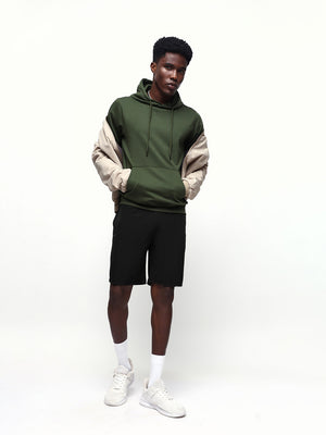 Men's Solid Relaxed Fit Athleisure Shorts